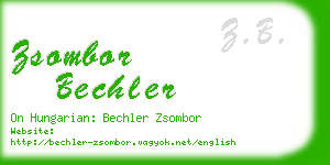 zsombor bechler business card